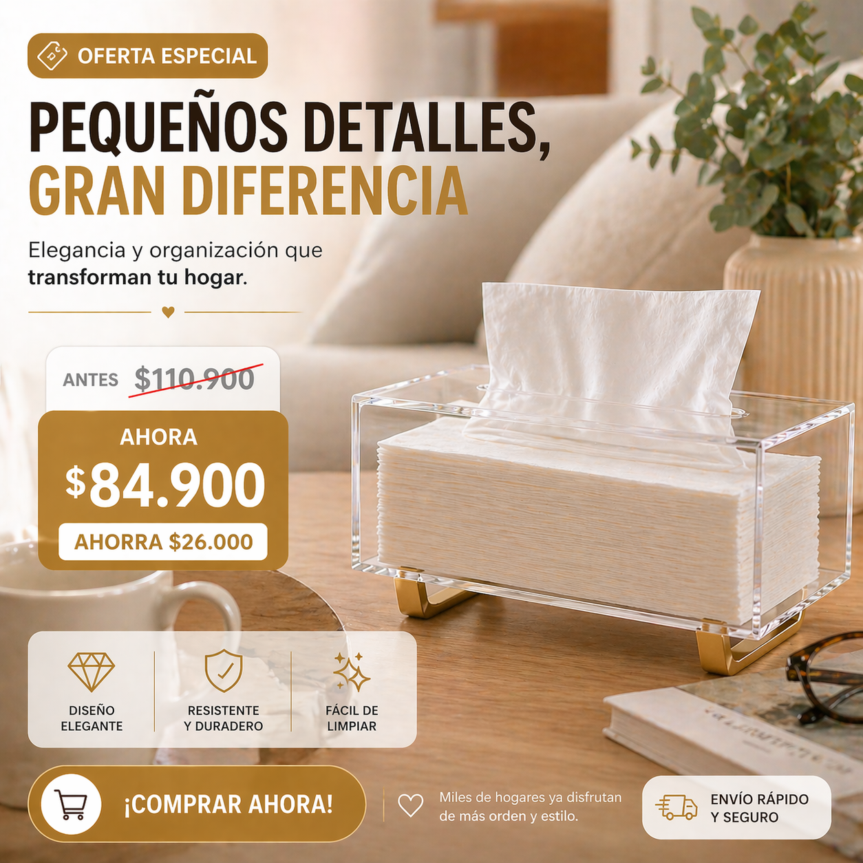 CONTENEDOR DE PAÑUELOS