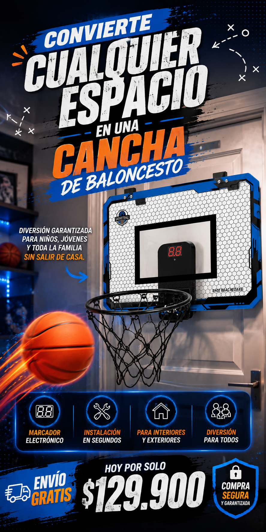 MINI CESTA DE BALONCESTO