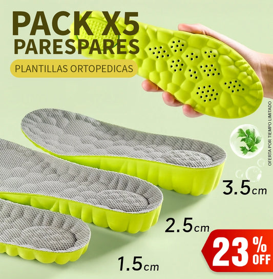 PACK X5 PARES DE PLANTILLAS ORTOPEDICAS / ALCOLCHADAS
