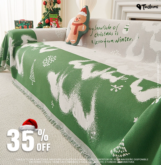 Cobertor de Sofá Navideño + Funda