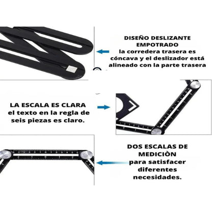 Regla De Medición De Múltiples Ángulos