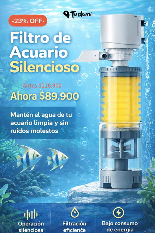Filtro Silencioso para limpieza de Acuario