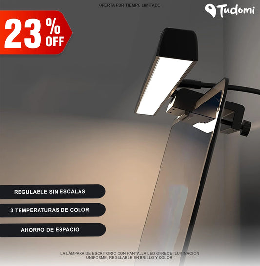 Lámpara LED para escritorio y pantalla