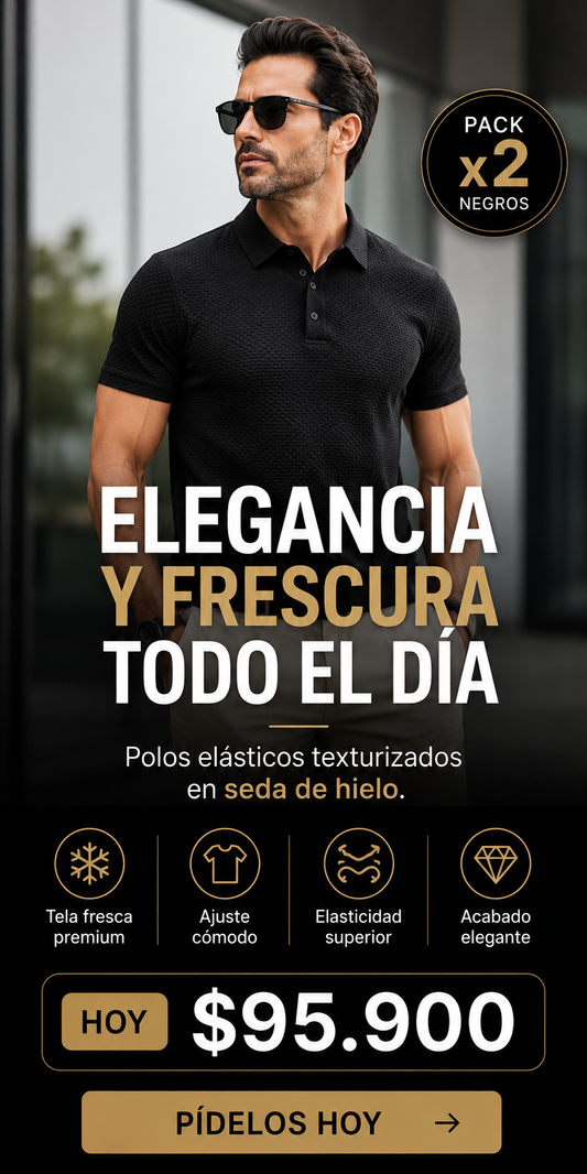 Camiseta polo textura x 2