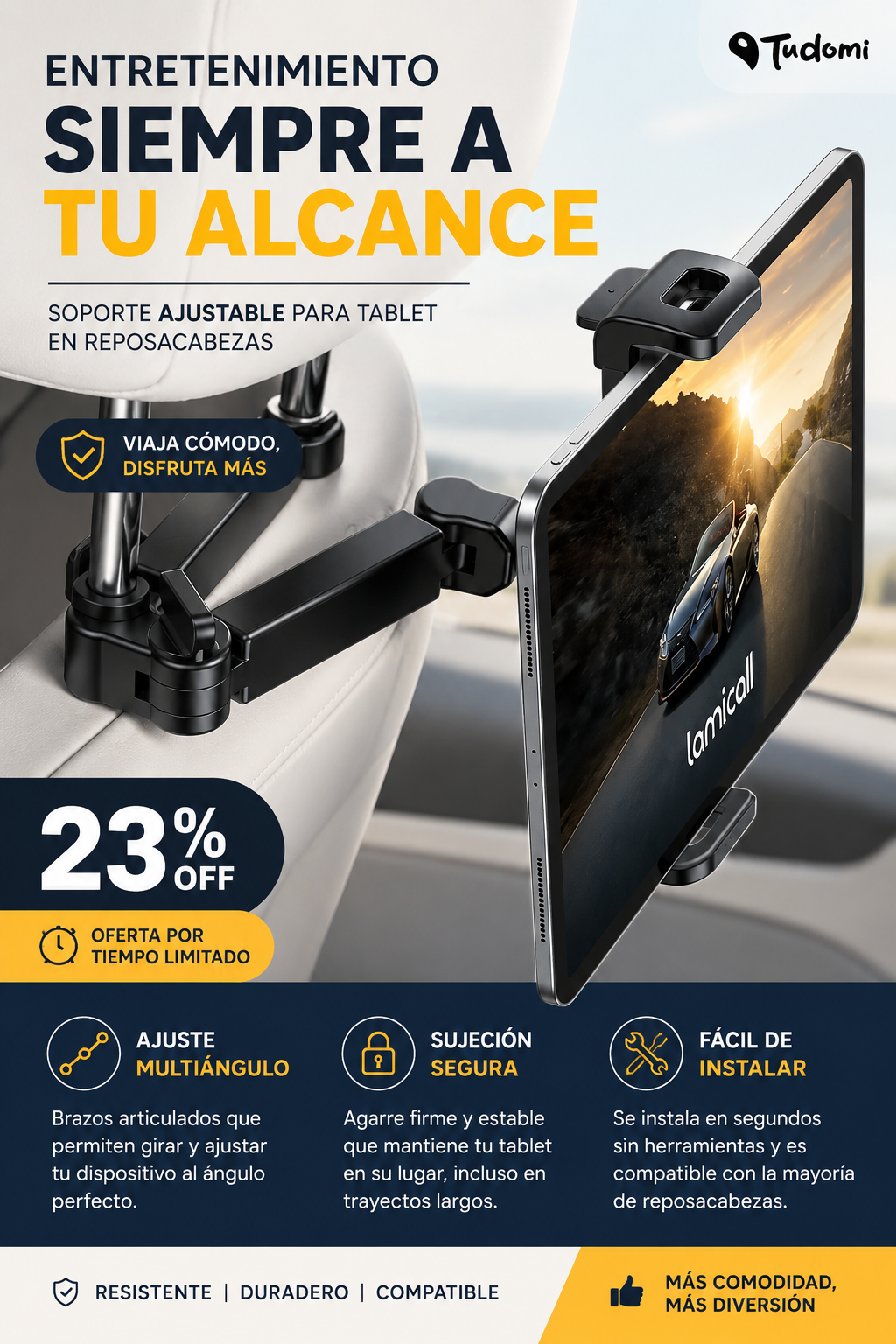 Soporte tablet para carro