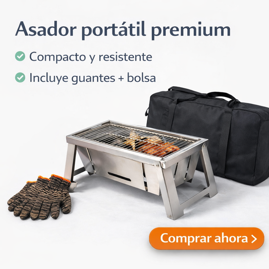 asador portátil plegable
