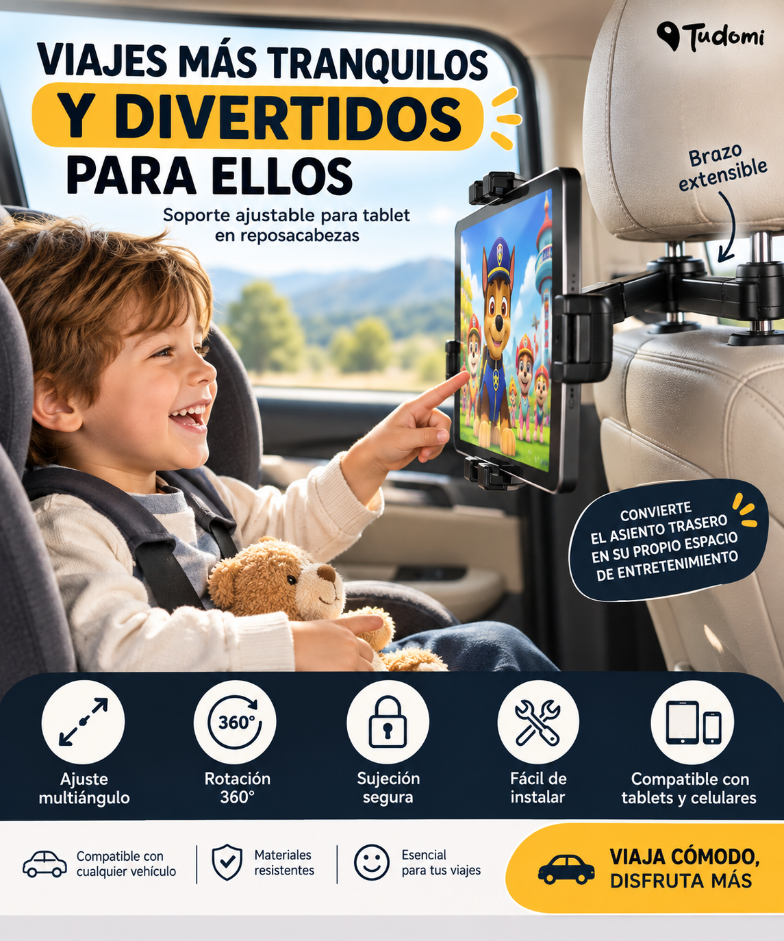 Soporte Tablet para carro
