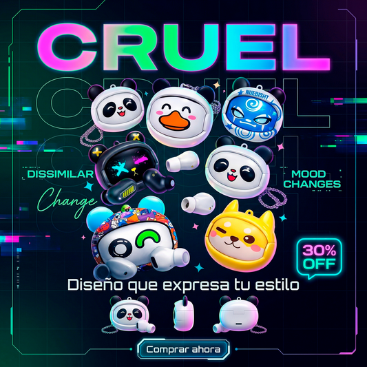 Audífonos con case divertidos
