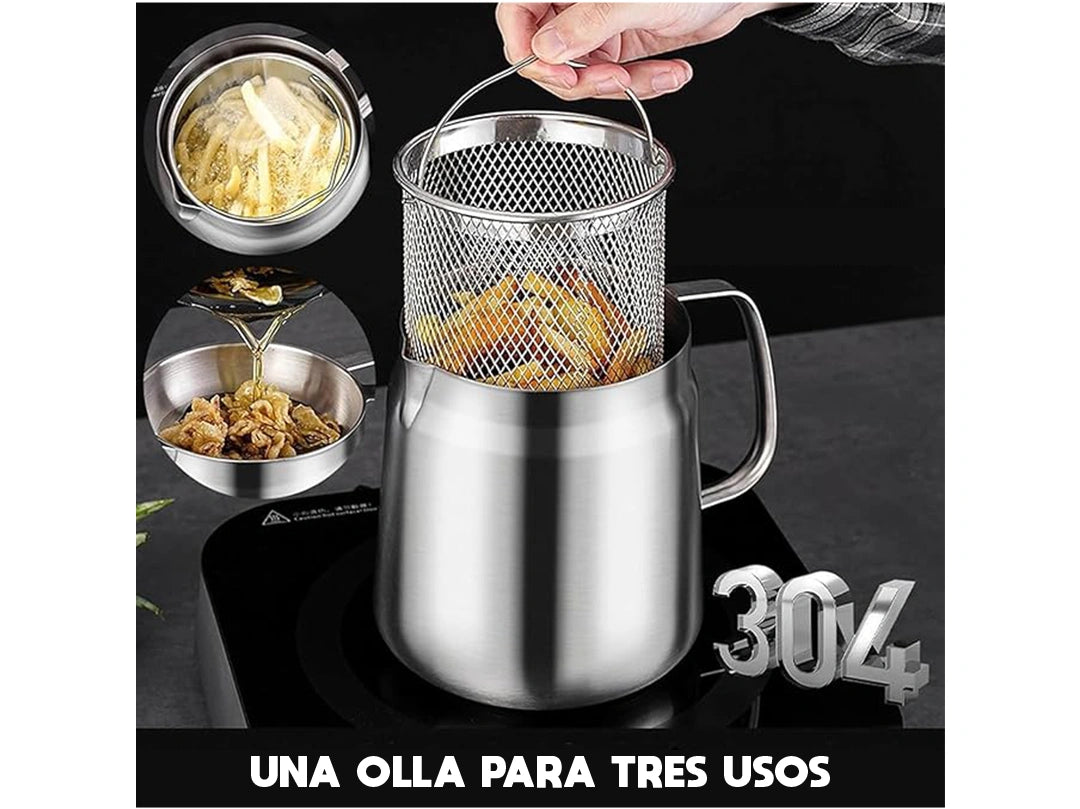 OLLA ACEITERA DE FILTRADO + MALLA