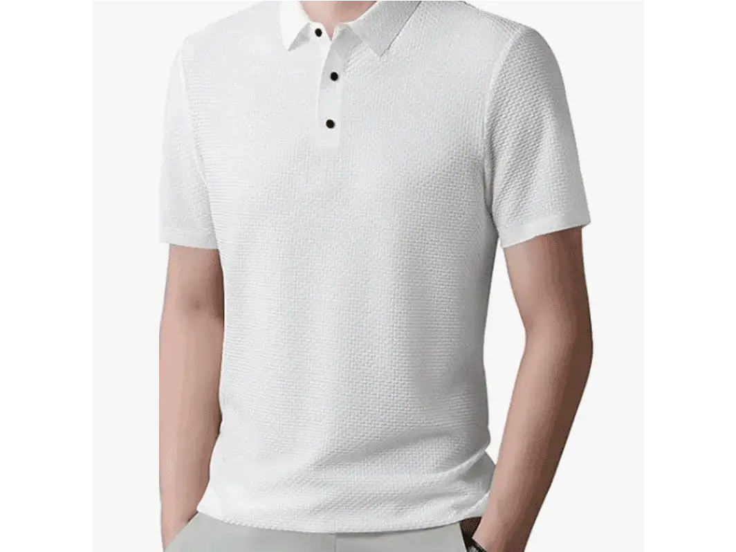 Polos texturizados de seda de hielo PACK X 2 Negra y Blanca