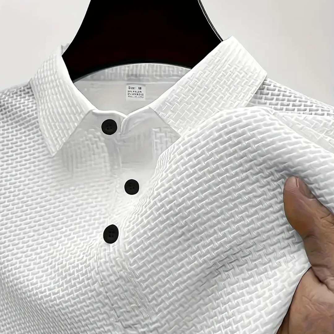 Polos texturizados de seda de hielo PACK X 2 Negra y Blanca