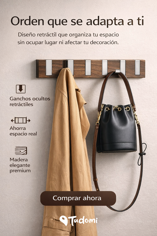 Soporte de Bienvenida para Carteras y Abrigos 2X1