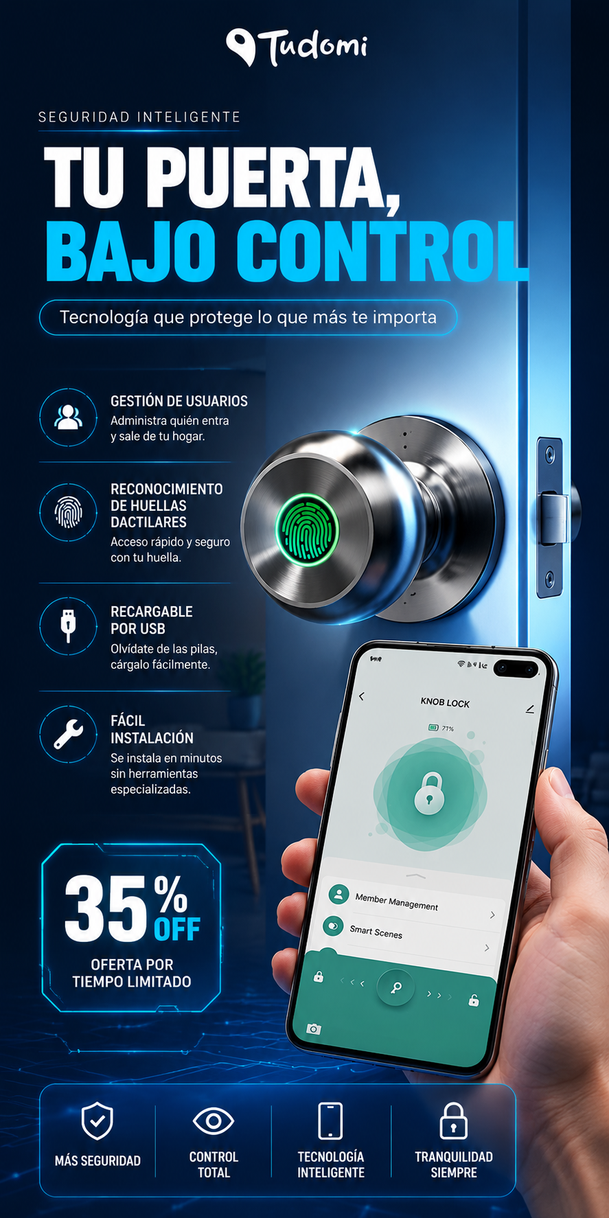 Cerradura de puerta inteligente