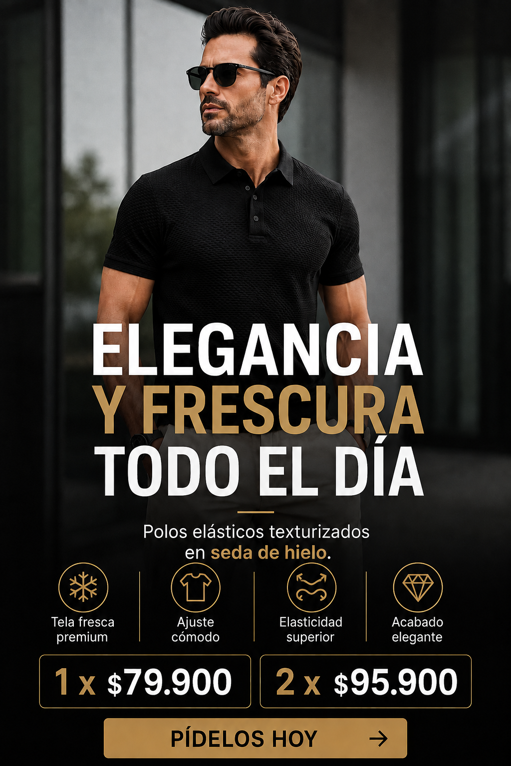 Camiseta polo textura