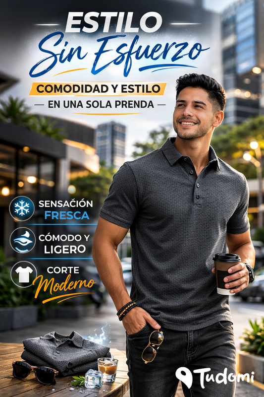 Camiseta polo textura x 2 / Blanca y Negra
