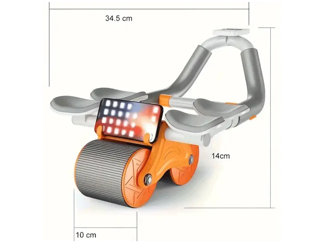 AbFitPro® / Rueda abdominal con pantalla digital y soporte para celular