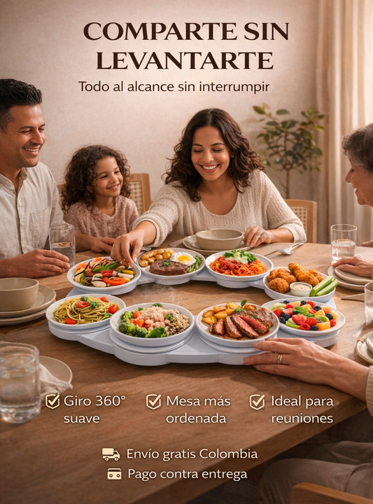 Soporte giratorio para platos 360°